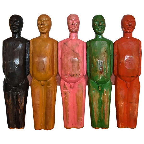 Painel Esculturas de Corpos Coloridos
