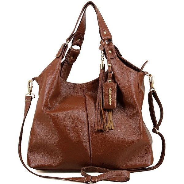 Bolsa saco de couro legítimo