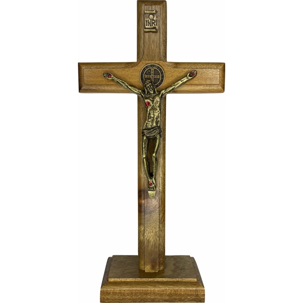 Crucifixo Madeira 19cm Mesa e Parede