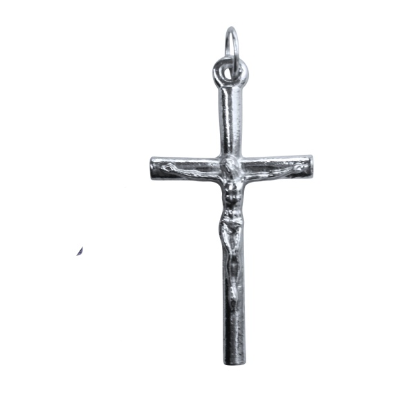 Crucifixo Tronco Niquelado 4x2,2cm