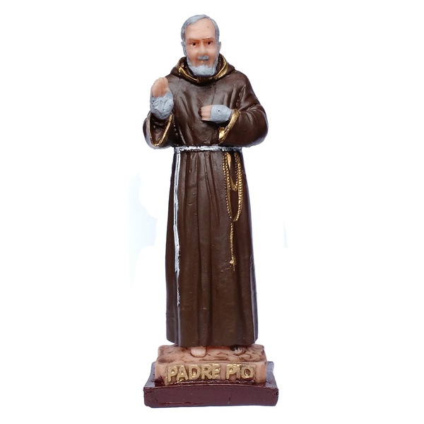 Imagem do Padre Pio 15cm Resina Nacional
