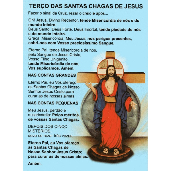 Cartão Postal Terço das Santa Chagas de Jesus