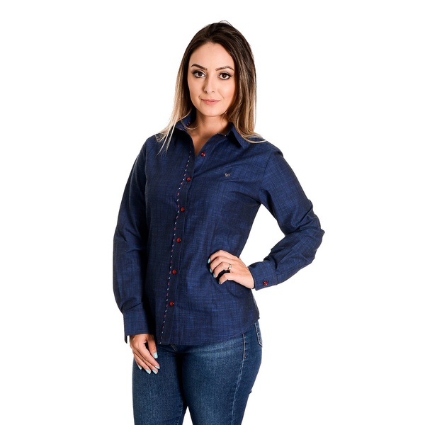 blusa social feminina jeans