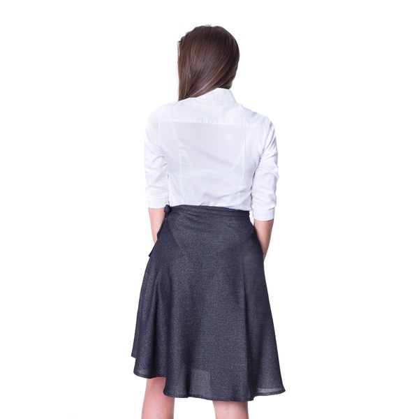 saia transpassada preta