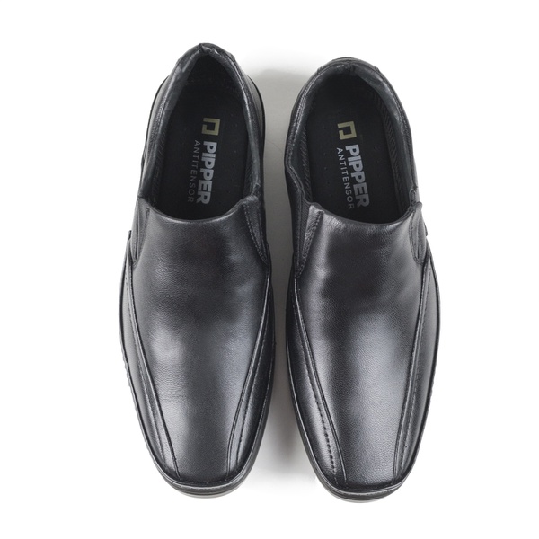 Sapato Social Masculino Pipper Holmes Couro Pelica Preto – Tecnologia Leve  | Pipper Store