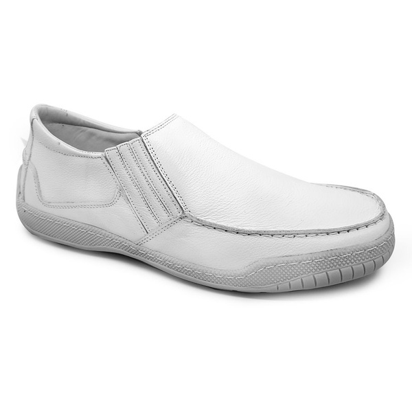 Sapato Social Masculino Couro Confortável Dia A Dia Elegante Branco 40 |  Carrefour