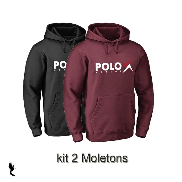 red polo moletom com capuz