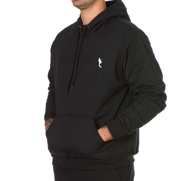 black polo fleece moletom com capuz