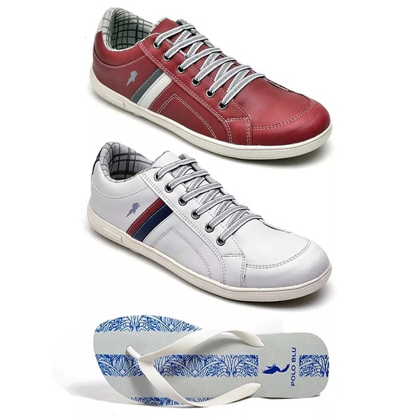 sapatênis polo blu casual masculino