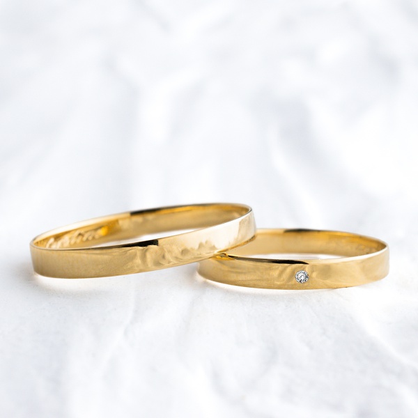 Aliança de Casamento em Ouro 18k 3mm modelo Bahamas