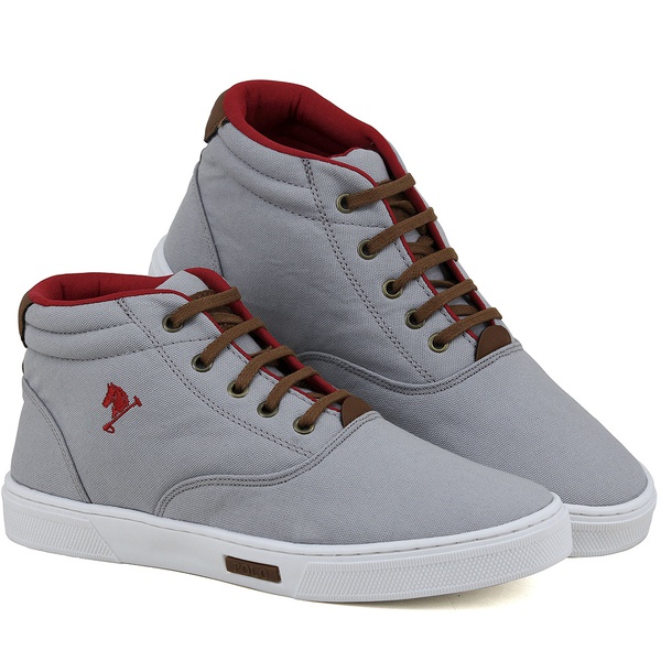 Kit Bota Sapatênis Lona Com Relógio e Cinto Masculino Casual - Cinza |  Prime Store Calçados