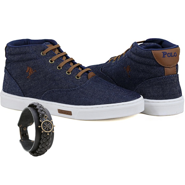 Bota Sapatênis Polo Joy Com Pulseira Jeans | Prime Store Calçados
