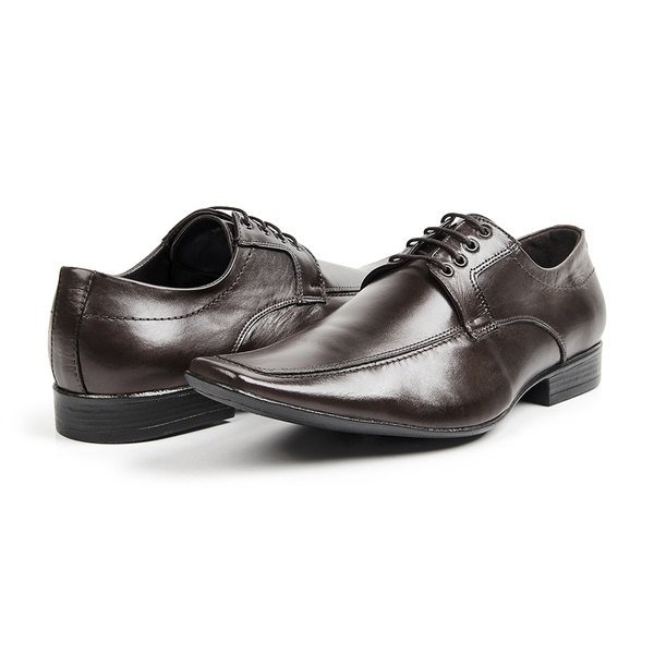 Sapato Social Bigioni Couro Masculino Bico Fino Conforto Marrom | Prime  Store Calçados