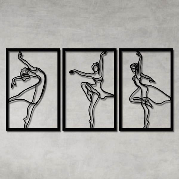 Kit Esculturas de Parede Bailarinas