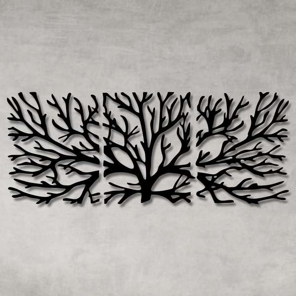 Kit Esculturas de Parede Árvores