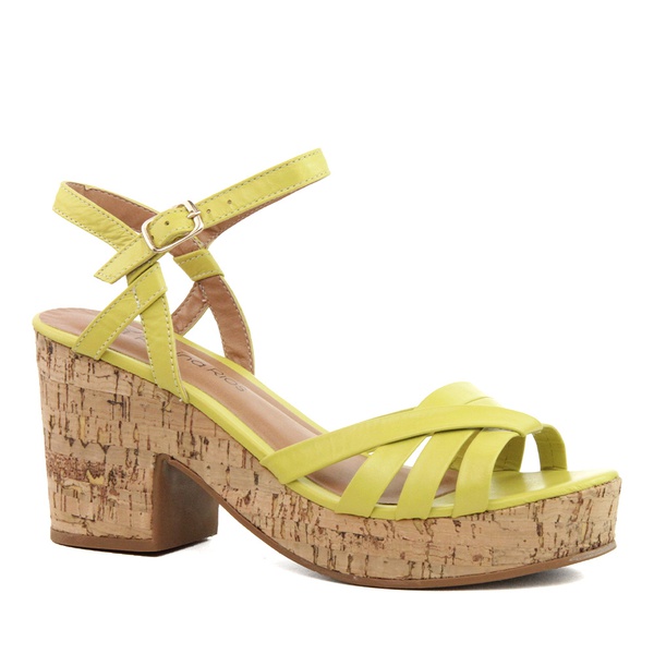 Sandália Flatform Feminina Filipa Amarela - Shoes to Love