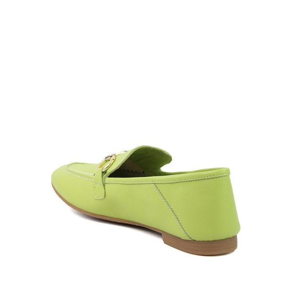 Mocassim Feminino Vincent Com Pedras em Couro Verde Dakota