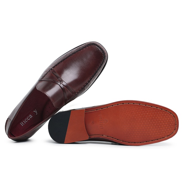 Mocassim Argentino Masculino Couro Mouro Gravata Riccally | Riccally