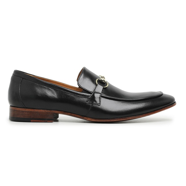 Sapato Social Masculino Metal Couro Preto Riccally | Loja Riccally
