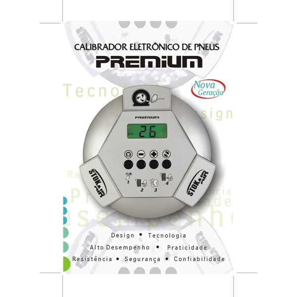 Calibrador Eletrônico Digital 145 PSI. M-2024 Premium 24 Volts