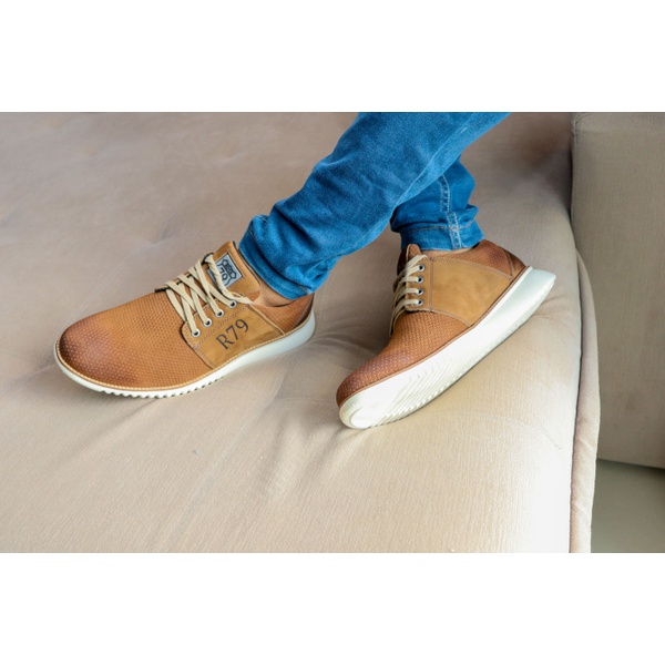 Sapato masculino Urban Class em couro Havana | Rota 79