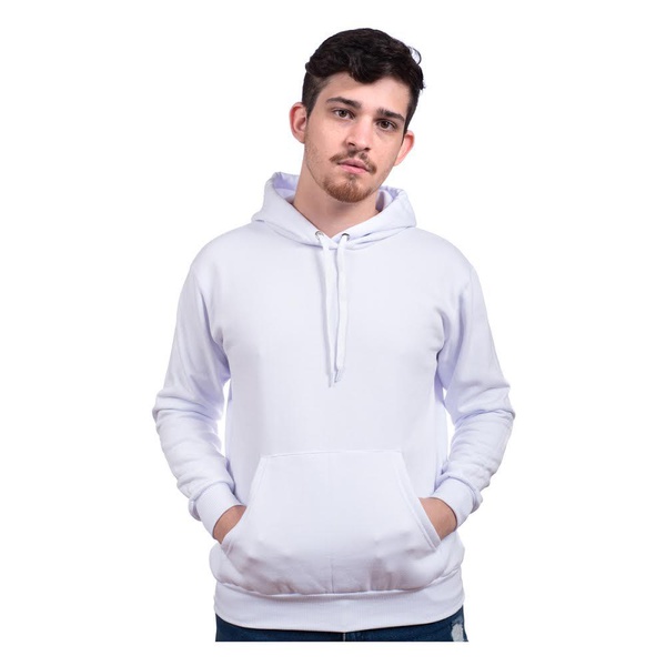 moletom masculino branco liso