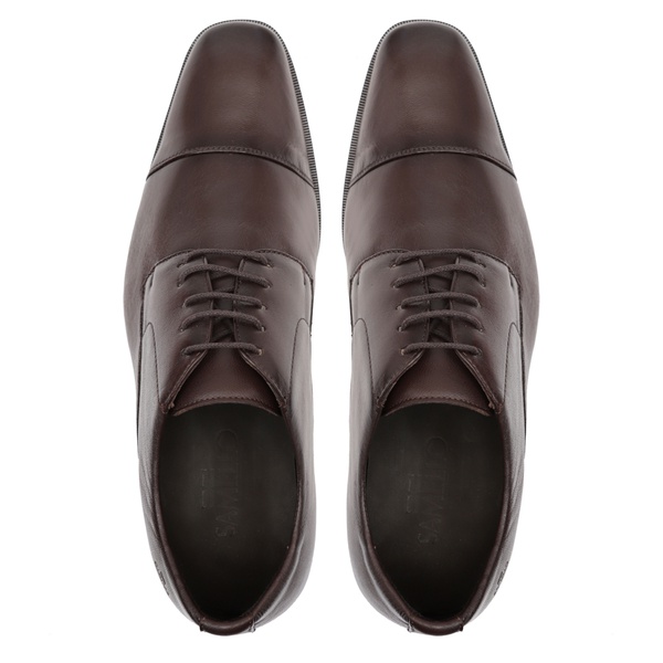 Sapato Derby Elevator Social Masculino Ômega Café Samello | SAMELLO