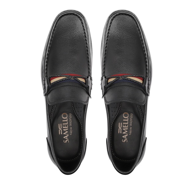 Mocassim Loafer Masculino Compass Preto Samello | SAMELLO