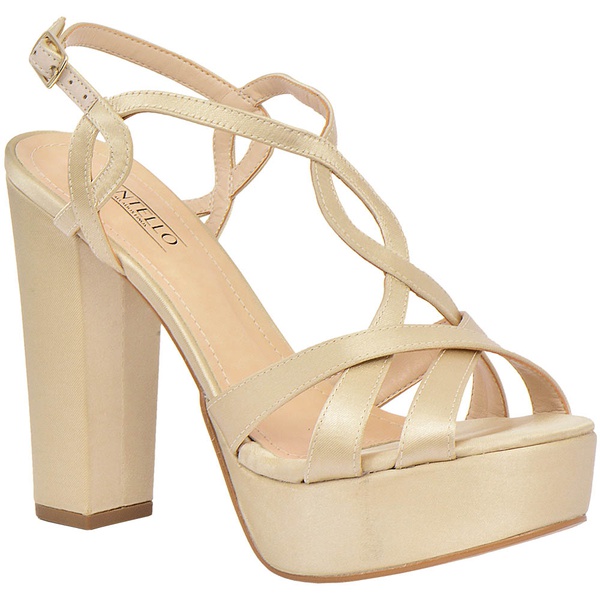 sandalia alta dourada