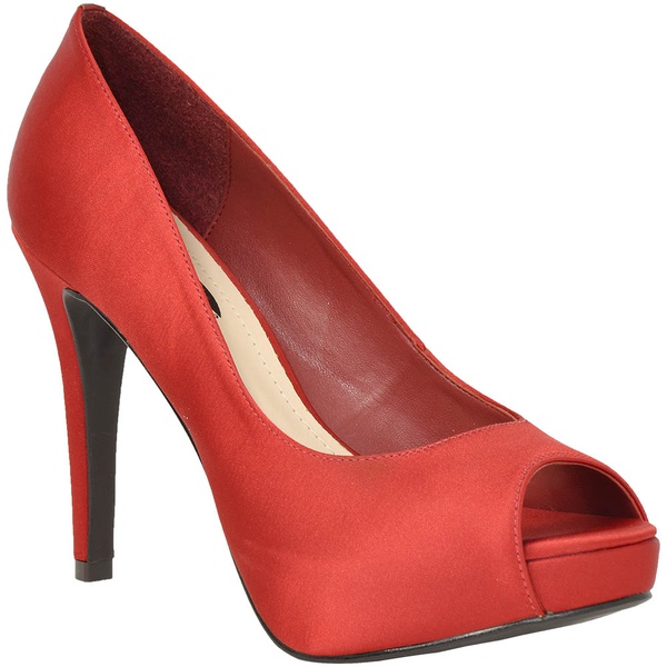 peep toe vermelho