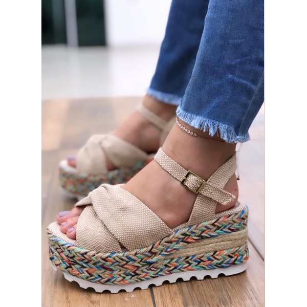 Sandalia de juta Clearance