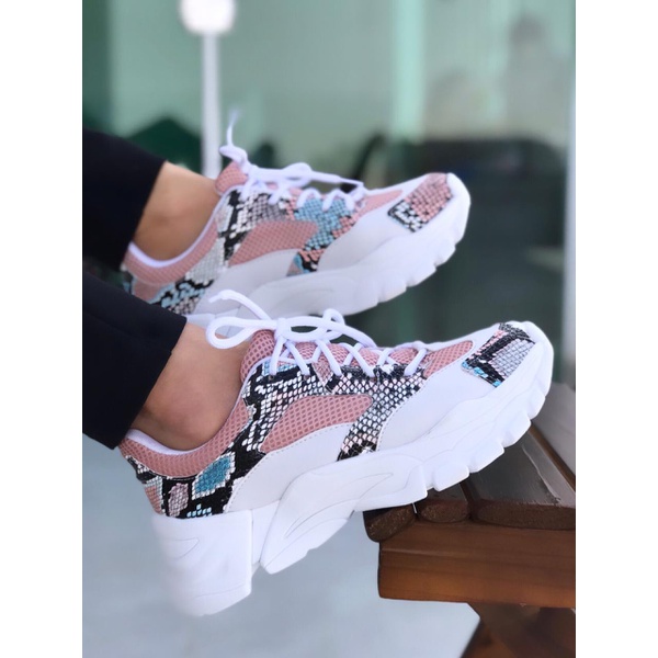 tenis chunky colorido