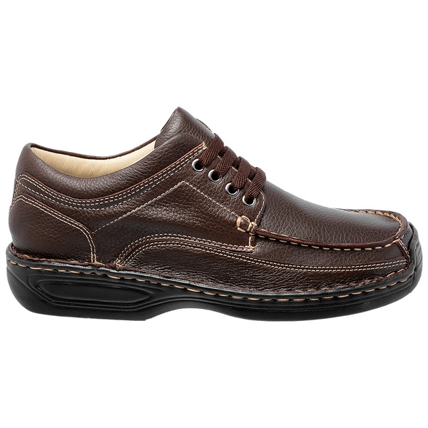 SAPATO MASCULINO EM COURO CONFORTO TIPO ANTI ESTRESSE COR BROWN 16000 |  SAPATO DE FRANCA