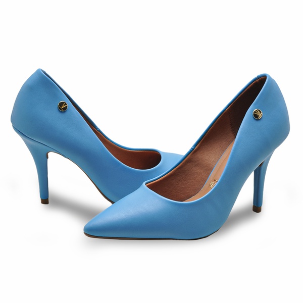 Scarpin Casual Feminino Salto Alto Vizzano 1841101 Azul 1697 | SAPATO DE  FRANCA