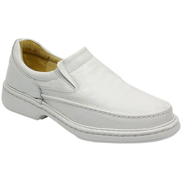 Sapato Conforto Em Couro Cor Branco Ref. 739-2001