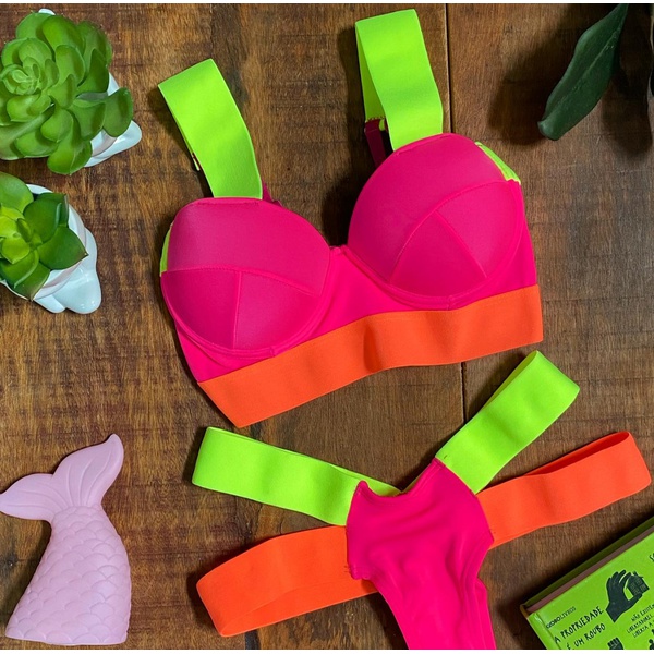 Biquini luxo neon