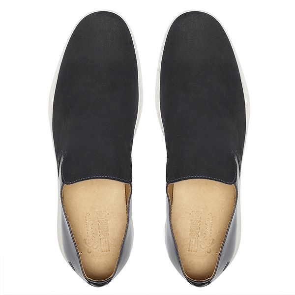 Sapatênis Slip Casual masculino em couro legítimo Whisky