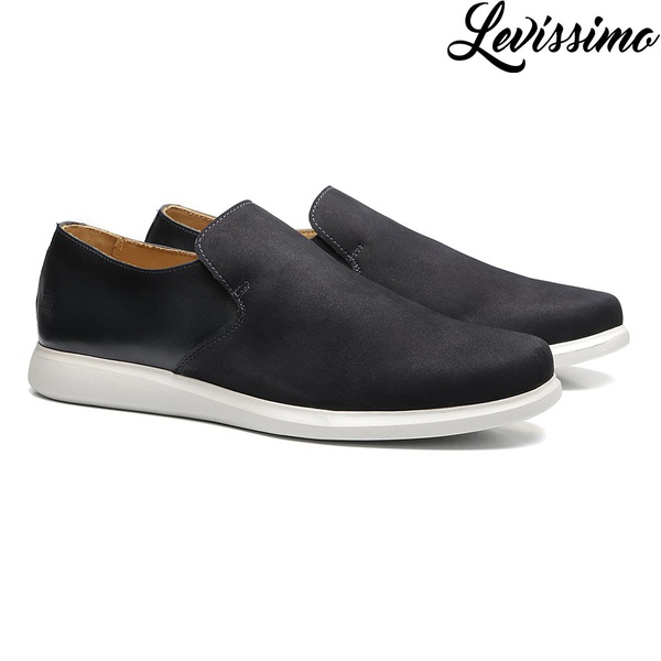 Tênis Slip-On Casual Masculino Em Couro Marinho | SERGIO`S