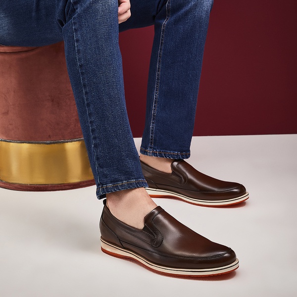 Sapato Loafer Casual Masculino Em Couro Cacau | SERGIO`S