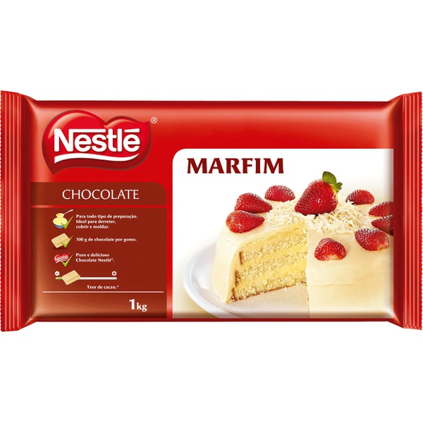 Chocolate Para Cobertura Nestlé Marfim 1kg