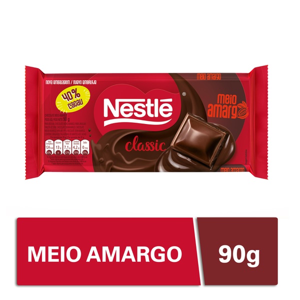 Chocolate Classic Meio Amargo 90g
