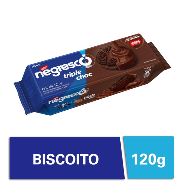 Biscoito Negresco Recheado Coberto Chocolate 120g
