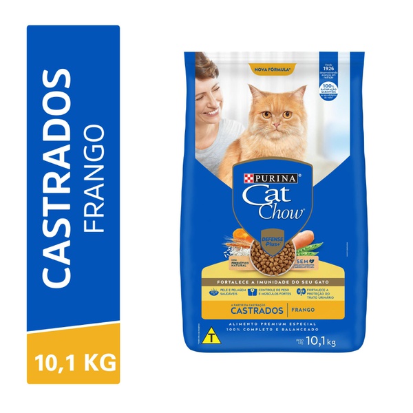 Cat Chow Ração Seca Para Gatos Castrados Frango 10,1kg