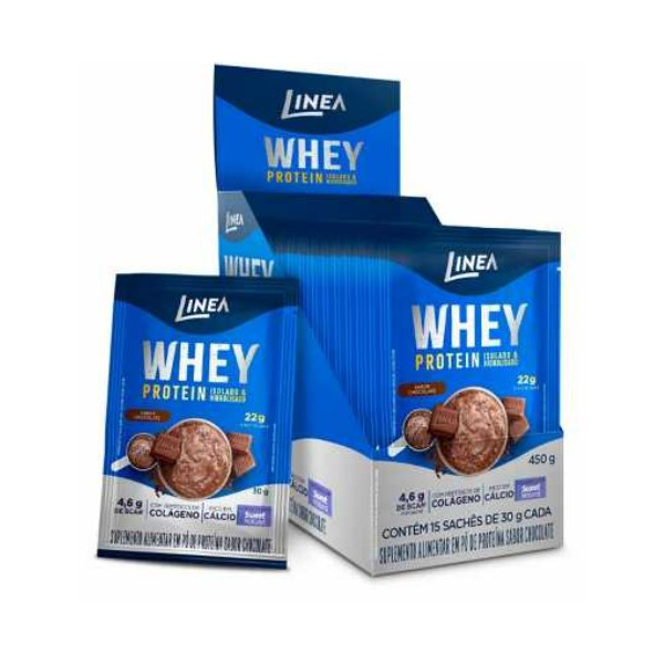Whey Protein Isolado e Hidrolisado Linea Chocolate 30g - 15 Unidades