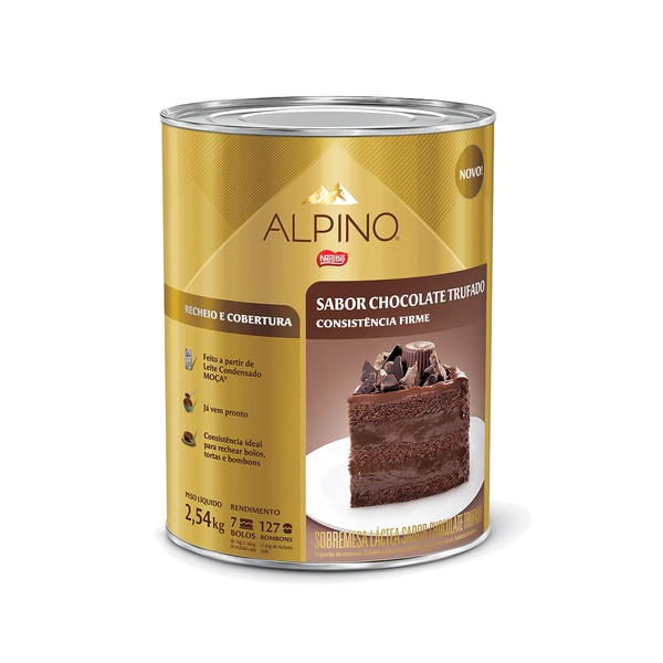 Recheio Cobertura Alpino Chocolate Trufado Nestlé 2,54kg
