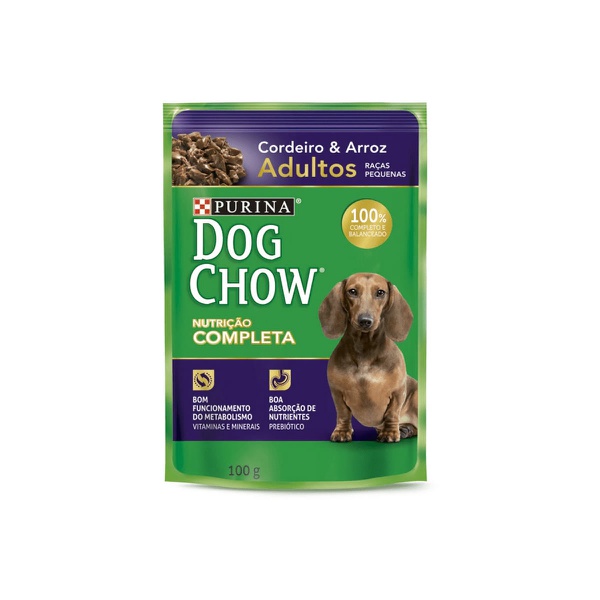 Dog Chow Ps Adulto Cordeiro e Arroz 100g