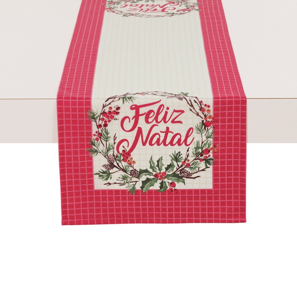 Caminho de Mesa Natal Retangular 30x100cm Karsten Enfeites de Natal |  ShopCasa