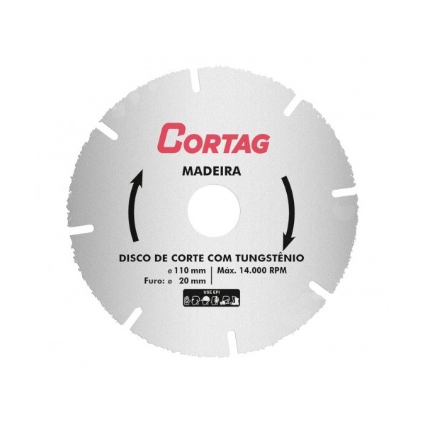 Disco Cortag Mármore Madeira 61346 Tungstênio 110x20mm