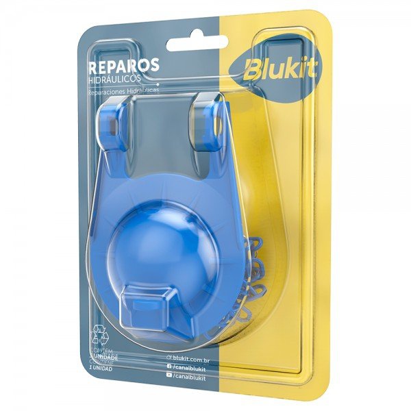 Reparos hidráulicos - obturador caixa acoplada azul - Blukit