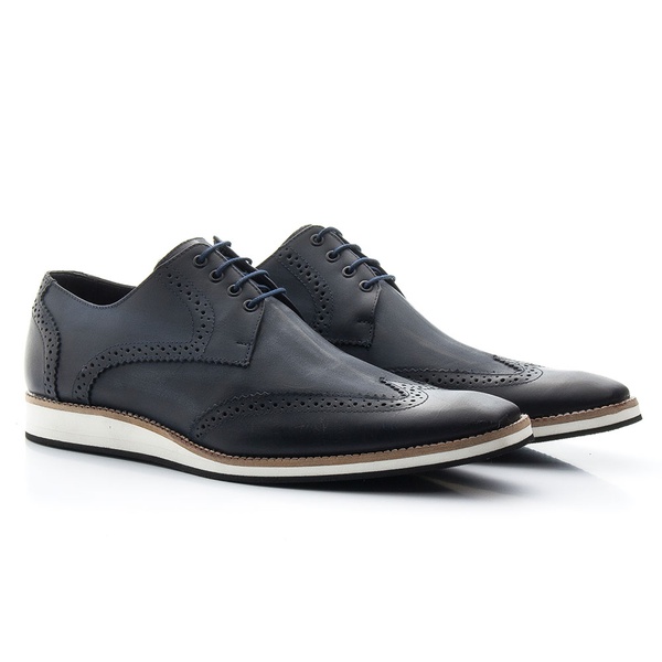 Sapato Social Masculino Premium Couro Oxford Marinho Ref 516 | Calçados Web  Brasil